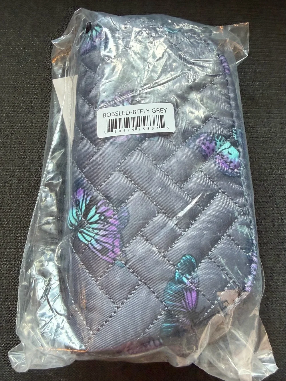 Lug Bobsled Eyeglass Case Pouch Bag – Butterfly Grey Gray Purple Blue